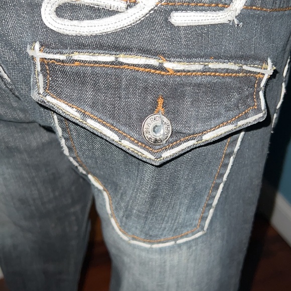 Vintage Ed Handy Jeans, black with white stitching. ONE OF A KIND. - Picture 6 of 6